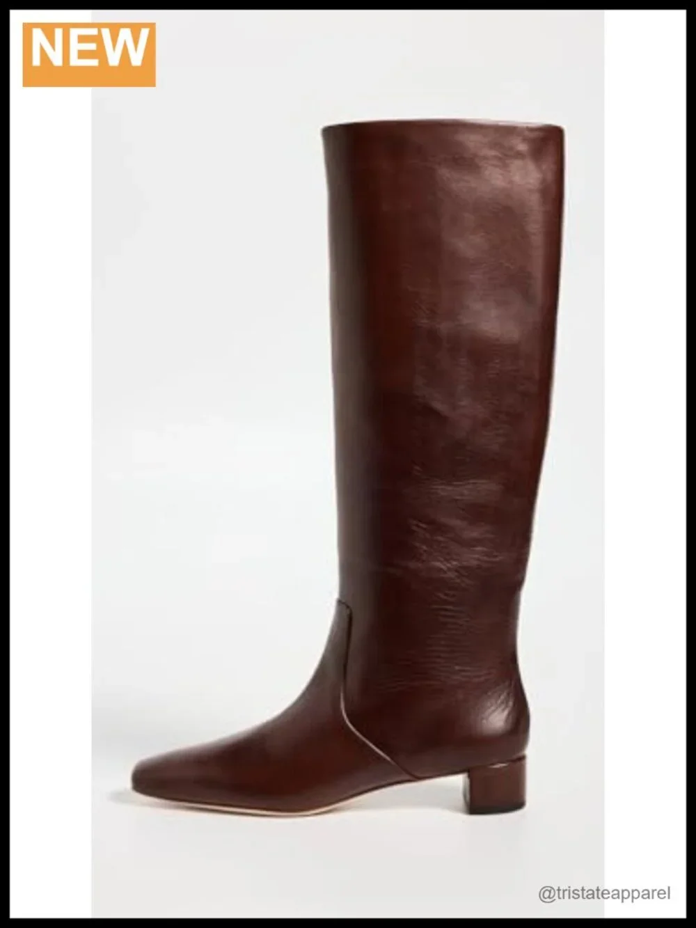 Leather Round Toe Ankle Boots with Chunky Heel - Padded Footbed